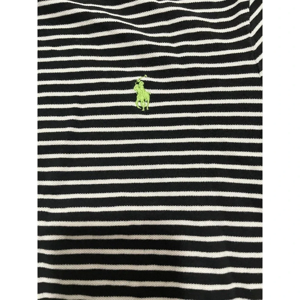 Polo Ralph Lauren Shirt Mens Extra Large Featherweight Mesh Striped Black